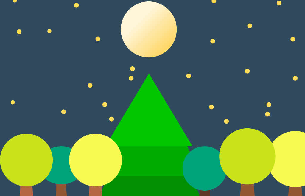 La grande fête des arbres de la forêt, Une histoire pour enfant à lire sur Goupili