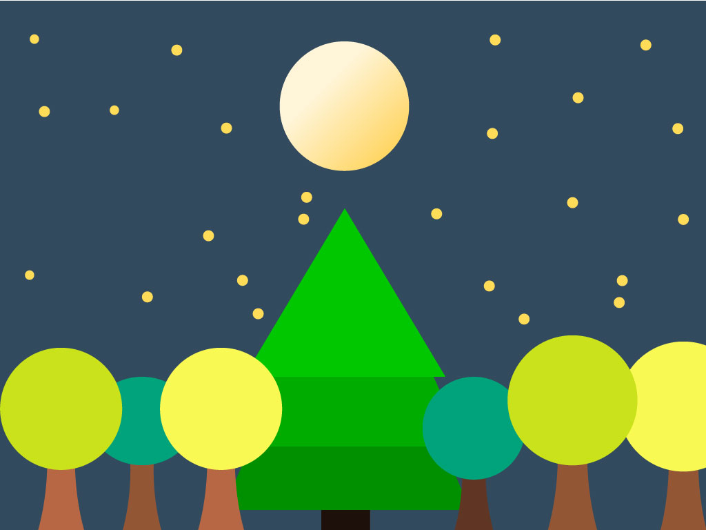 La grande fête des arbres de la forêt, Une histoire pour enfant à lire sur Goupili