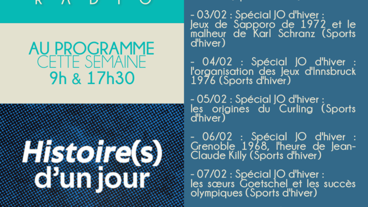 Spéciale JO d'hiver cette semaine - Mémoire sort