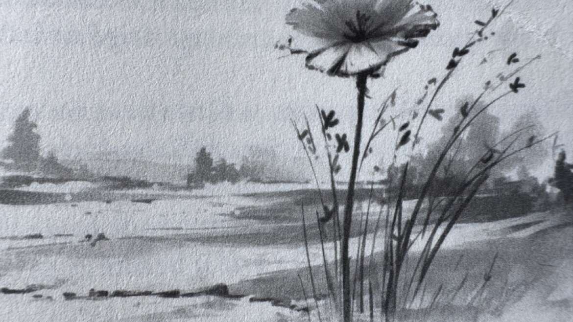 La fleur dans le gel