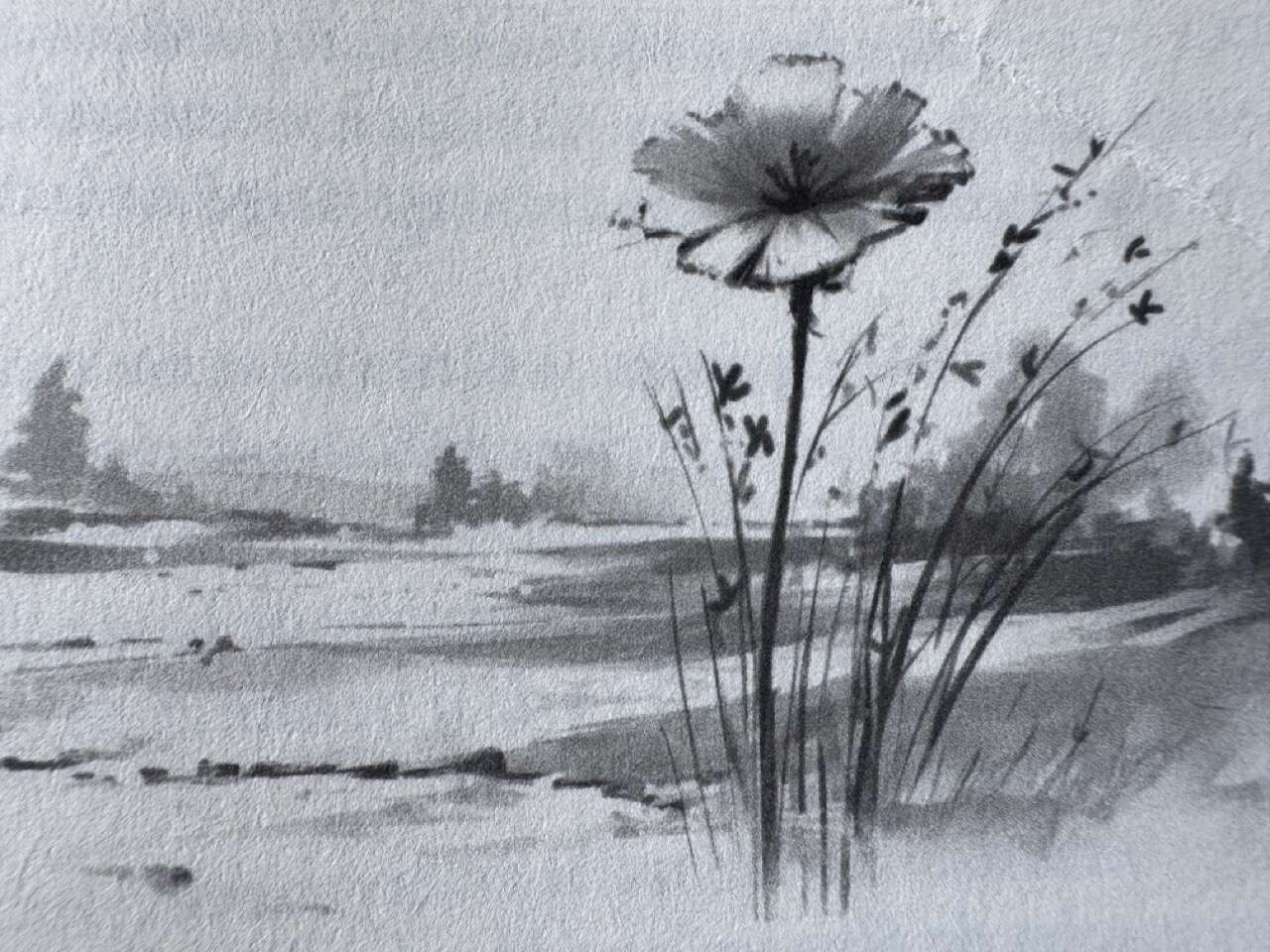 La fleur dans le gel