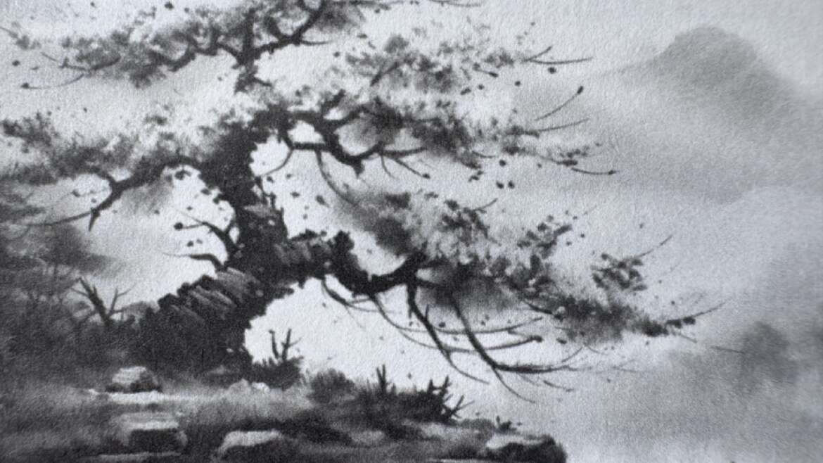 Le cerisier et les fleurs