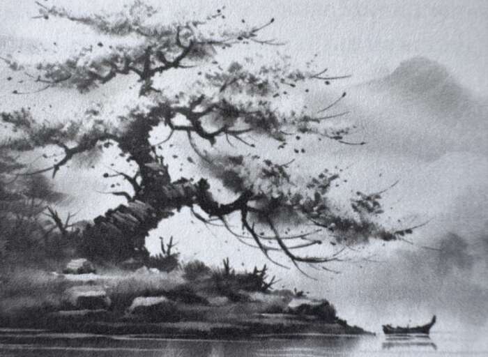 Le cerisier et les fleurs