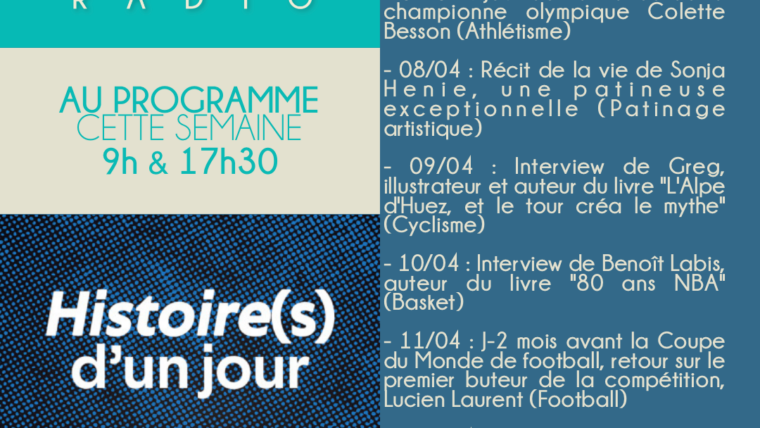 Sommaire de Mémoire sports, tous les jours à 9h et 17h30