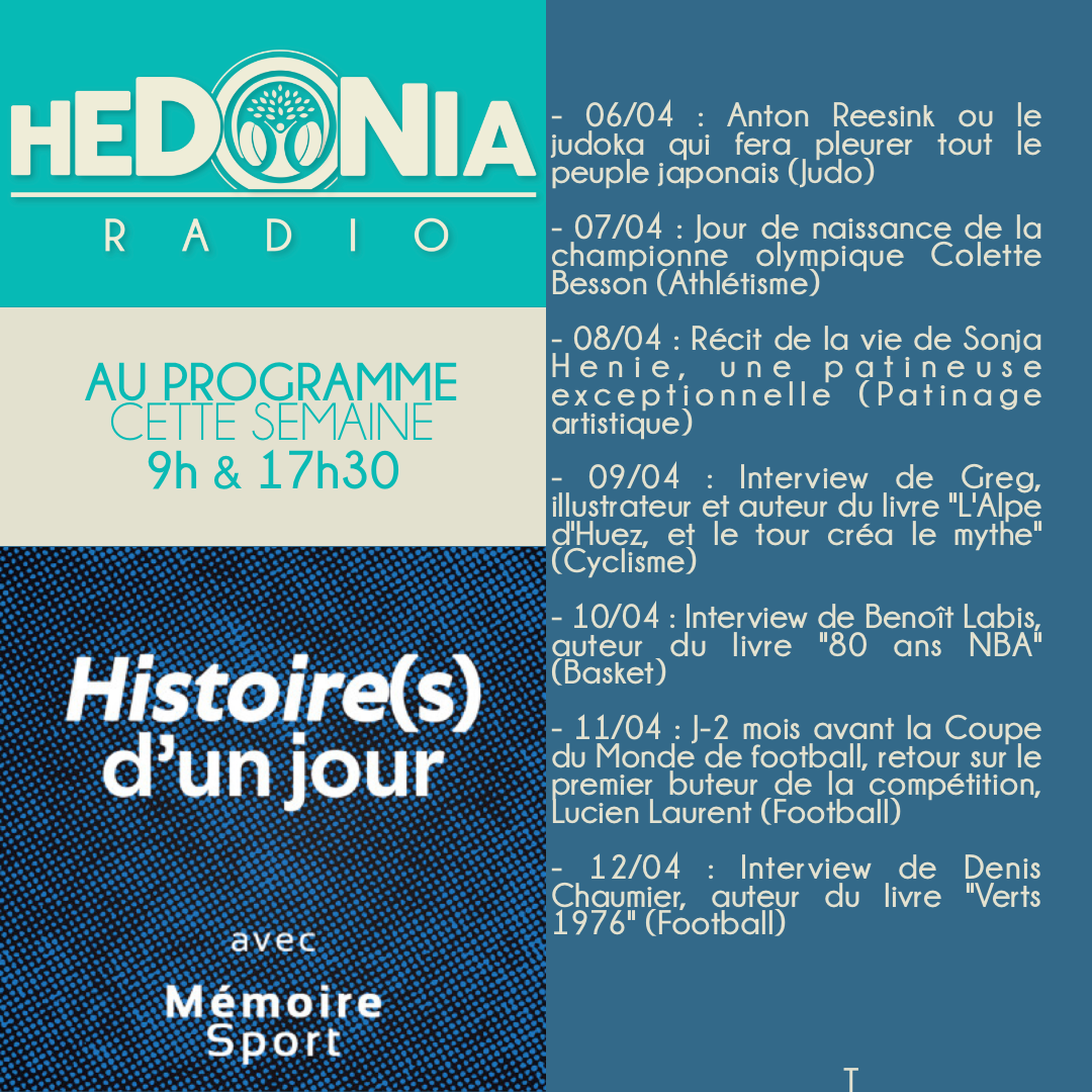 Sommaire de Mémoire sports, tous les jours à 9h et 17h30