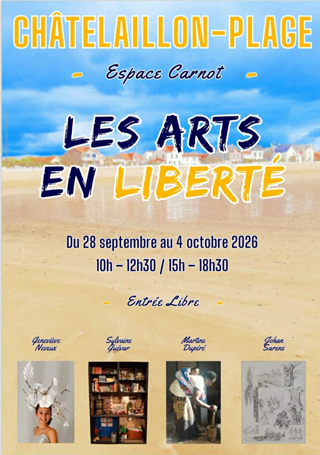 Les Arts en liberté du 28 sept au 04 octobre 2026