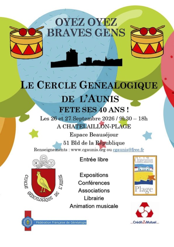 Cercle Généalogique de l'Aunis
