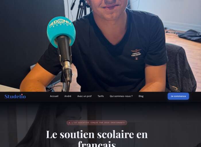 Studelio, la plateforme IA de soutien scolaire en français